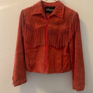 Wilson’s Red Suede Fringe Jacket